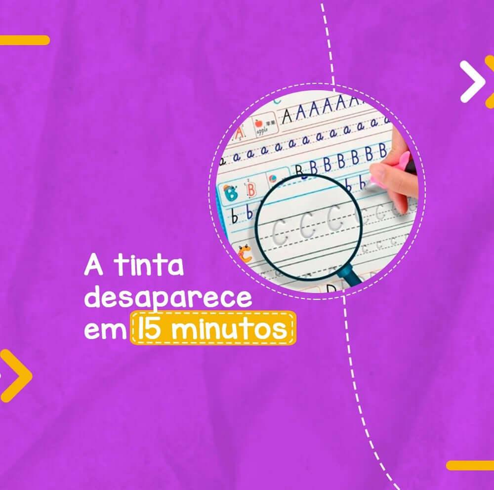 Cadernos de Caligrafia Mágicos ToysLand - Pague 3 e Leve 4 +OFERTA Combo de Atividades Pedagógicas