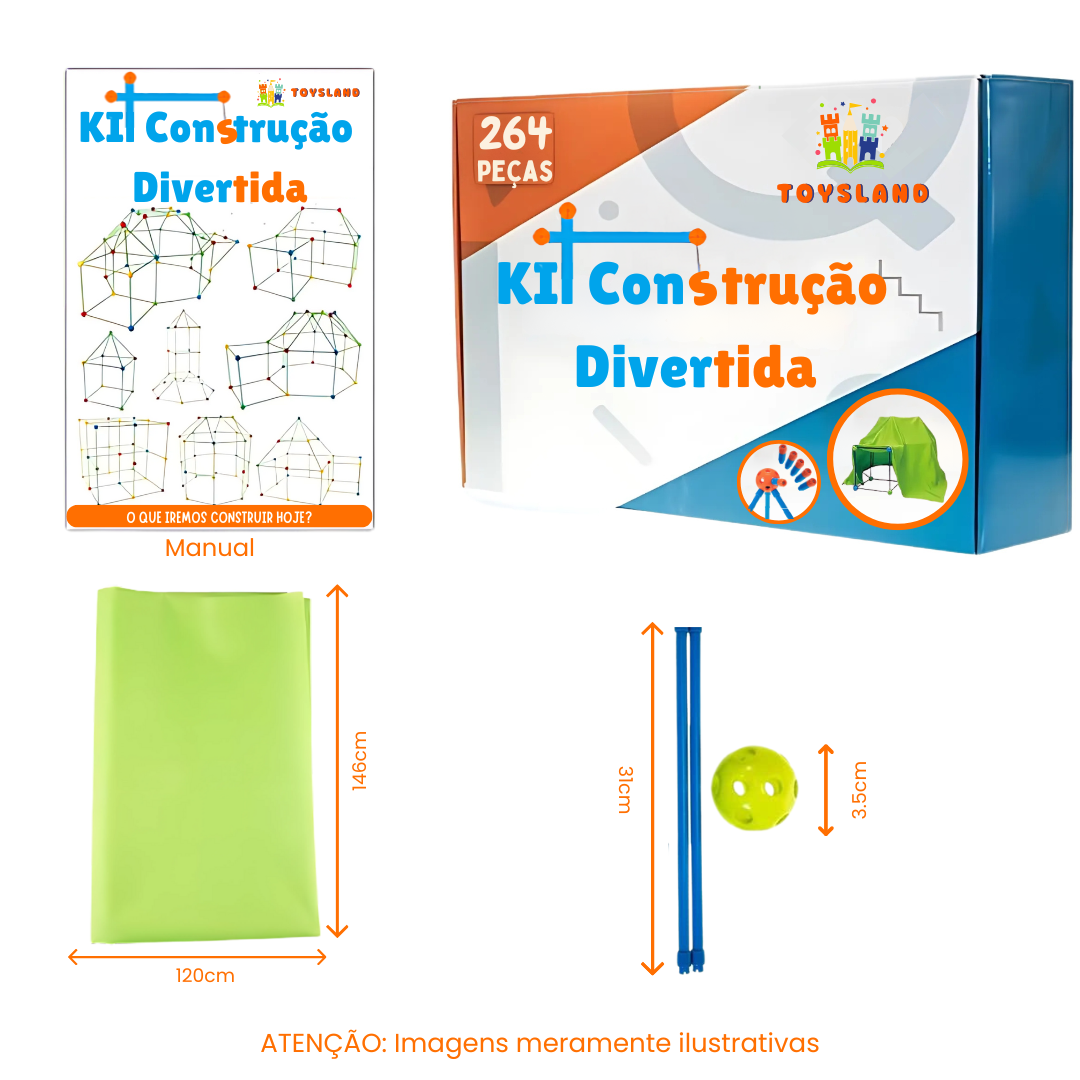 Kit Construção Divertida ToysLand  + Oferta Lona (PROMOÇÃO EXCLUSIVA)