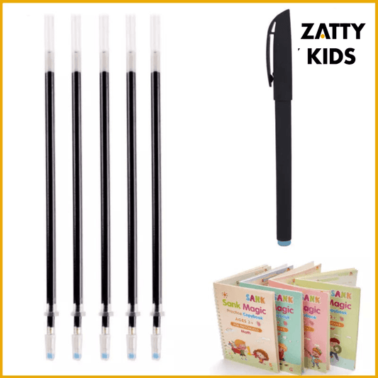 +5 Recargas de Tinta Especial para Caneta do Caderno de Caligrafia Mágico Reutilizável.