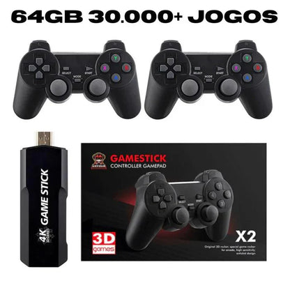 Game Stick Retro 4K com 2 Controles - ToysLand