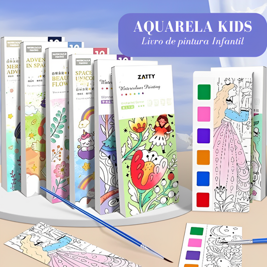 Aquarela Kids ToysLand - Livro de Pintura Educativo