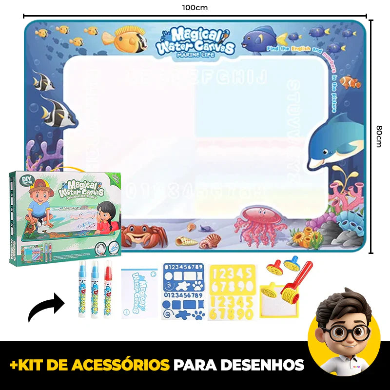 Tapete de Desenho Mágico Reutilizável + Kit de Acessórios para Desenhos de OFERTA