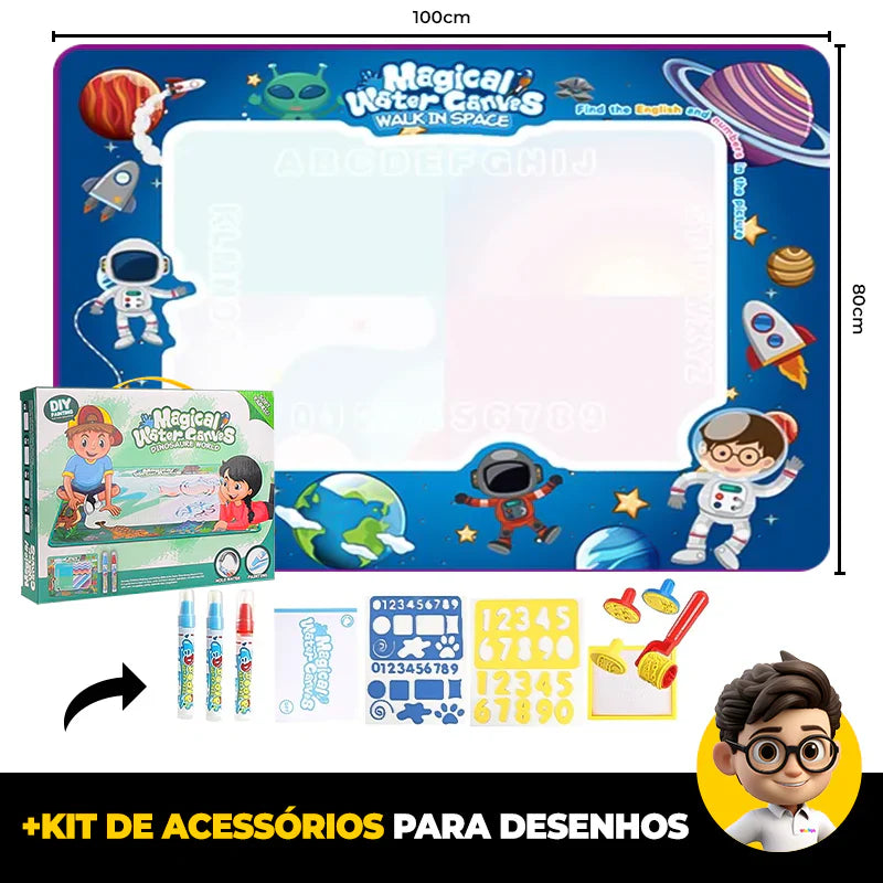 Tapete de Desenho Mágico Reutilizável + Kit de Acessórios para Desenhos de OFERTA