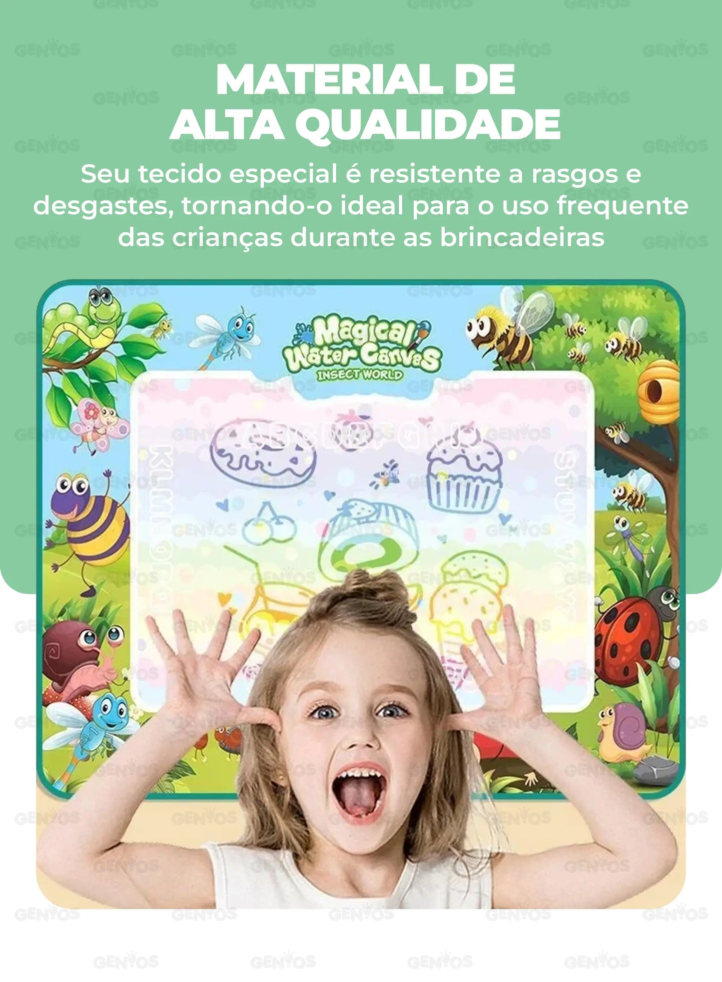 Tapete de Desenho Mágico Reutilizável + Kit de Acessórios para Desenhos de OFERTA