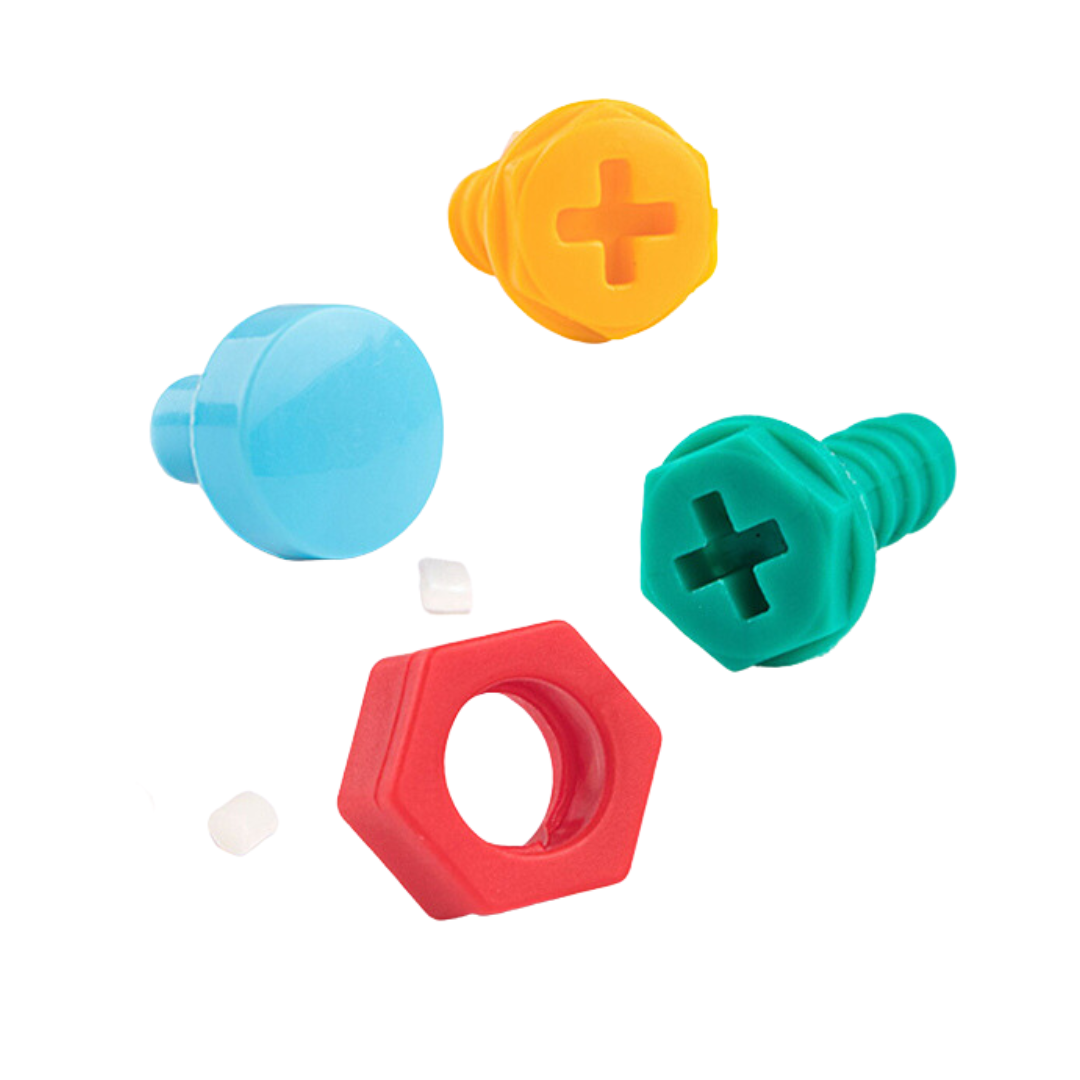 Maletinha de Construção - 204 Peças + Parafusadeira Elétrica